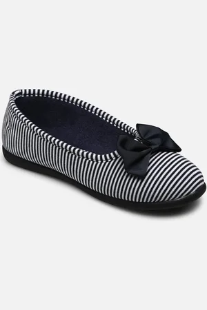 Isotoner Ballerines Ergo Everywear - Jersey Bio Marinière - Grand Nœud W - Pantofole - Taglia 37