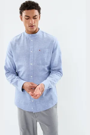 Tommy Hilfiger Tjm Reg Mao Linen Bl - Abbigliamento - Taglia M