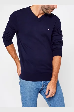 Tommy Hilfiger Pima Org Ctn Cashmere V Neck - Abbigliamento - Taglia S