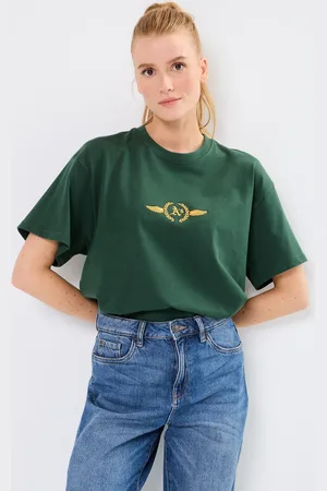 47 Brand 47 TEE MLB OAKLAND ATHLETICS SKY HIGH DROPSHOULDER -Unisexe W - Abbigliamento - Taglia XS