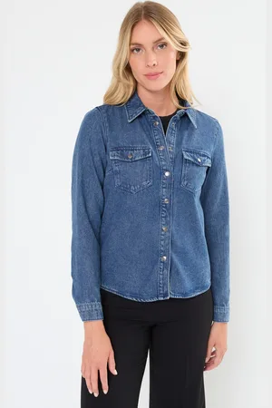 VERO MODA VMJENNIE LS DENIM SHIRT MIX NOOS - Abbigliamento - Taglia S