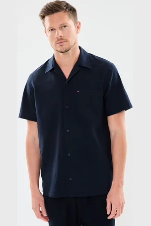 Tommy Hilfiger Seersucker Solid Shi - Abbigliamento - Taglia L