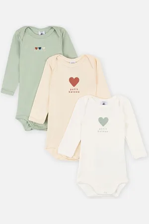 Petit Bateau 3 Bodies Us ML - A0A1M00 - Abbigliamento - Taglia 6M