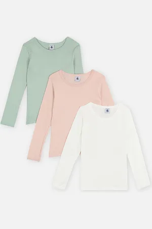 Petit Bateau 3 Tee Shirts ML A0BOB00 - Abbigliamento - Taglia 5A