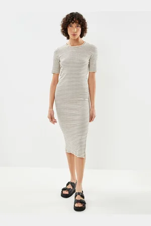 SELECTED Slftamara 2/4 Midi Striped Dress - Abbigliamento - Taglia L