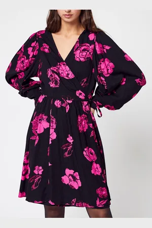 SELECTED Slfvaletta Ls Short Wrap Dress B - Abbigliamento - Taglia 34