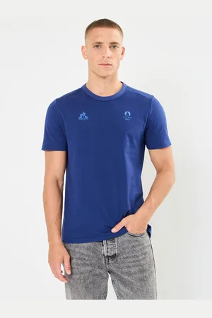 Le Coq Sportif ESS P24 Tee SS N°2 M blue depths - JO 2024 - Abbigliamento - Taglia XXL