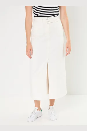 SELECTED Slflexia Mw White Denim Column Skirt - Abbigliamento - Taglia 34