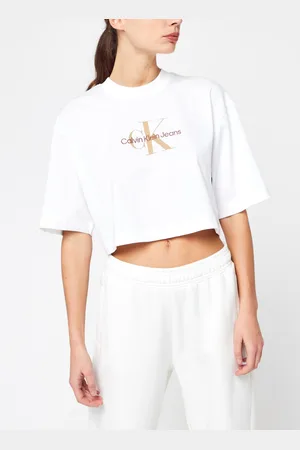 Calvin Klein Archival Monologo Cropped Tee - Abbigliamento - Taglia L