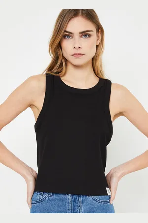 Calvin Klein Tab Rib Tank Top - Abbigliamento - Taglia L