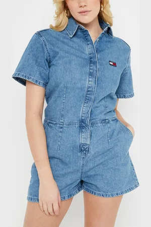 Tommy Hilfiger Tjw Badge Denim Playsuit - Abbigliamento - Taglia L