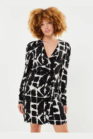 VILA Vizendaya Ls Short Dress/Rou - Abbigliamento - Taglia 34