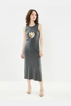 Pieces® PCGUNNAR SL MIDI TANK DRESS KAC FC - Abbigliamento - Taglia L