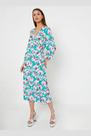 VILA Vikikki Lya 3/4 Wrap Midi Dress/Su - Abbigliamento - Taglia 34