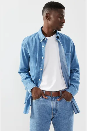SELECTED Slhregrick-Denim-New Shirt Ls Noos - Abbigliamento - Taglia S
