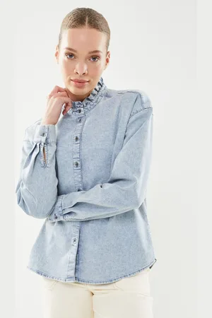 VILA Violive L/S Denim Shirt - Abbigliamento - Taglia 34