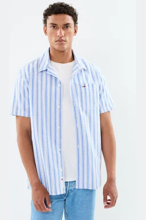 Tommy Hilfiger Tjm Stripe Linen Ss - Abbigliamento - Taglia M