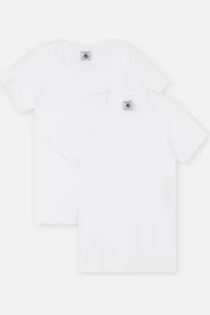 Petit Bateau Lot de 2 Tee-Shirts Manches Courtes Fille - Abbigliamento - Taglia 3A