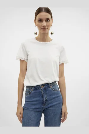 VERO MODA VMHANNE FRANCIS SS TOP BOX JRS GA SLEEVE - Abbigliamento - Taglia L