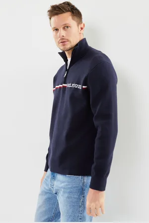 Tommy Hilfiger Global Stripe Zip Mo - Abbigliamento - Taglia L