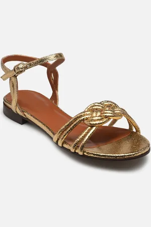 Rivecour Sandales n°112 - Cuir craquelé - Doré - Sandali e scarpe aperte - Taglia 36