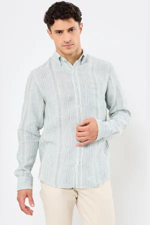 GANT REG LINEN STRIPE SHIRT - Abbigliamento - Taglia L