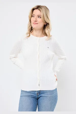 GANT STRETCH COTTON CABLE CARDIGAN - Abbigliamento - Taglia L