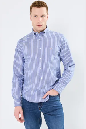 GANT Reg Brushed Twill Stripe Shirt - Abbigliamento - Taglia 3XL