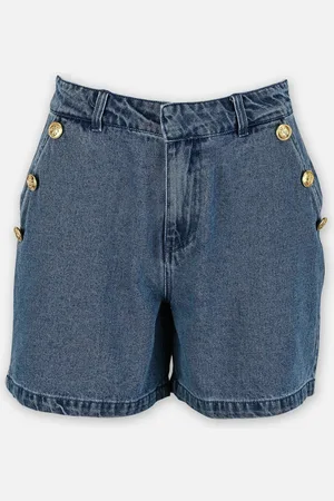 VERO MODA VMMARGOT HR BUTTONS DENIM SHORTS LCS - Abbigliamento - Taglia L