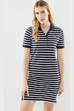 GANT Striped Shield Ss Pique Polo Dress - Abbigliamento - Taglia L