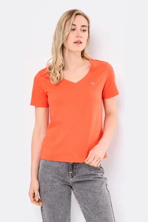 GANT Reg Shield Ss V-Neck T-Shirt - Abbigliamento - Taglia L