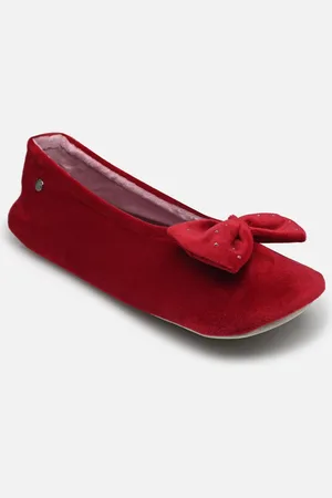 Isotoner Ballerine Velours – Grand Nœud W - Pantofole - Taglia 35 - 36