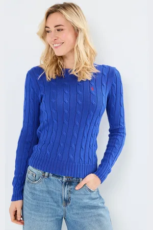 Ralph Lauren Pull torsadé à col rond en coton - Abbigliamento - Taglia L