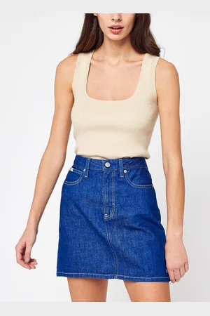Calvin Klein Rib Square-Neck Tank - Abbigliamento - Taglia L
