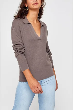 Calvin Klein Rib Open Neck Sweater - Abbigliamento - Taglia S