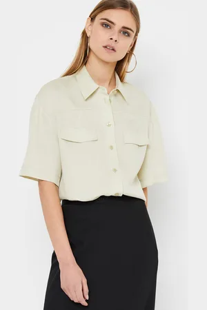Calvin Klein Tencel Ss Blouse - Abbigliamento - Taglia 36