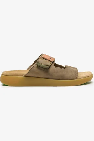 Satorisan Hootsani Premium - Sandali Sportivi Uomo - Sandali Piatti Pelle e lino - Colore - Taglia 41