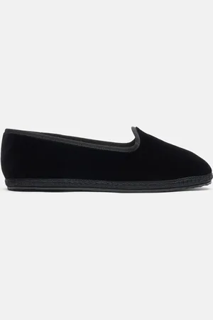 Scarosso Valentina Nera Velluto - Donna Friulane Slippers - Velluto 35