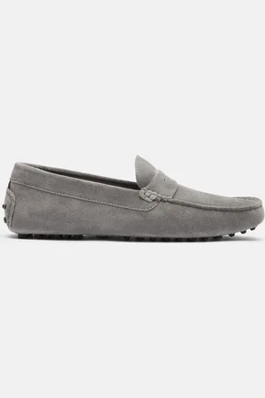 Scarosso Michael Grey Suede - Uomo Mocassini Con Gommini - Camoscio 40,5