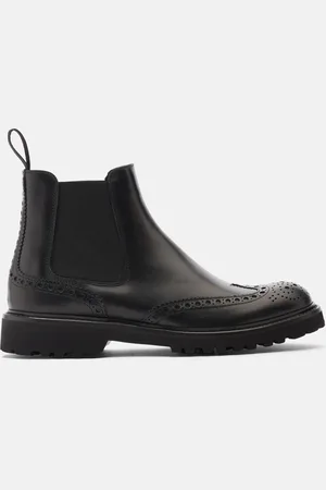 Scarosso Poppy Black - Donna Chelsea Boots - Vitello Lucido 36