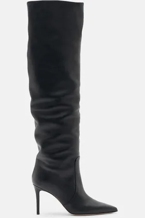 Scarosso Carra Black - Donna Stivali - Vitello 35