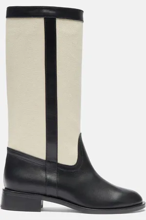 Scarosso Tess Nera Tela - Donna Stivali - Vitello 35