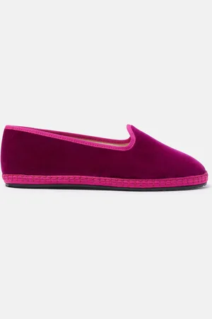 Scarosso Valentina Purple Velvet - Donna Friulane Slippers - Velluto 36