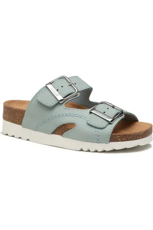 Scholl Ciabatte - Moldava Wedge Ad MF30623 Pale Blue/White 2340