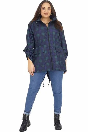 Brave Soul Plus Size Fishtail Donna Parka XLJK-RAVECHECK