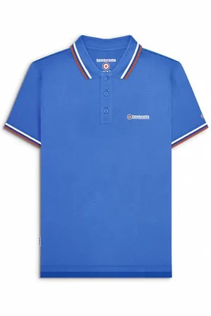 Lambretta Triple Tipped Uomo Polo SS1650-DK BL-W/SB/MR
