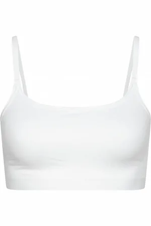 GymShark Senza cuciture Bralette Collo alto Donna Reggiseno sportivo GLUW4532-WH