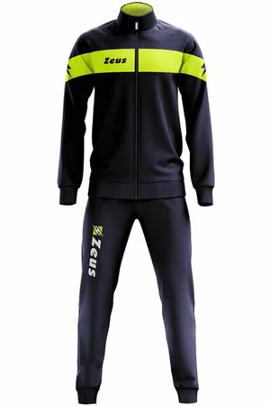 Zeus Tuta Apollo Uomo Completo sportivo Navy neon giallo