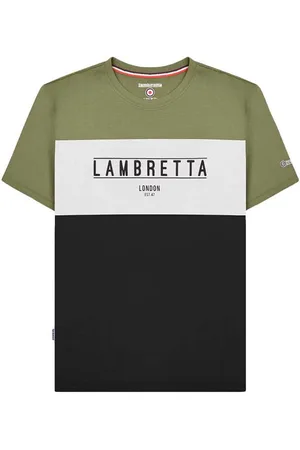 Lambretta Panel Uomo T-shirt SS1083-K/BL/BIANCO