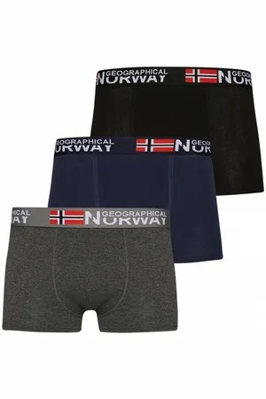 Geographical Norway Uomo Boxer Set da 3 Pacchetto 3 Tricolore